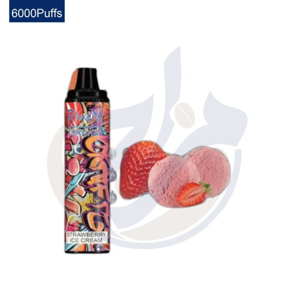 اشتري RandM Dazzle R and M Tornado 6000 Strawberry Ice Cream disposable اونلاين – افضل اسعار وافضل شحن