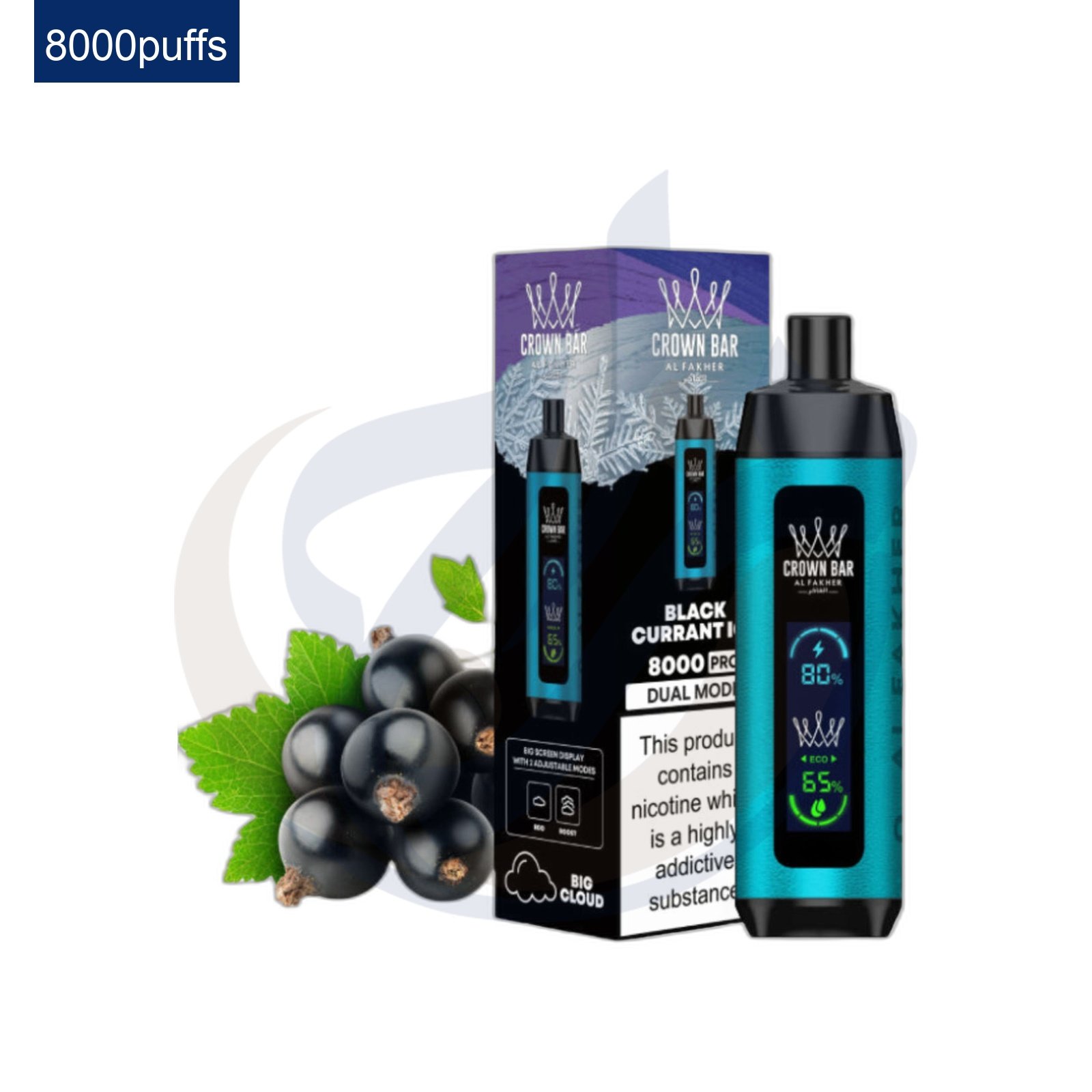 AL Fakher 8K Black Currant Mint Disposable اشتري AL Fakher 8K Black Currant Mint Disposable اونلاين – افضل اسعار وافضل شحن