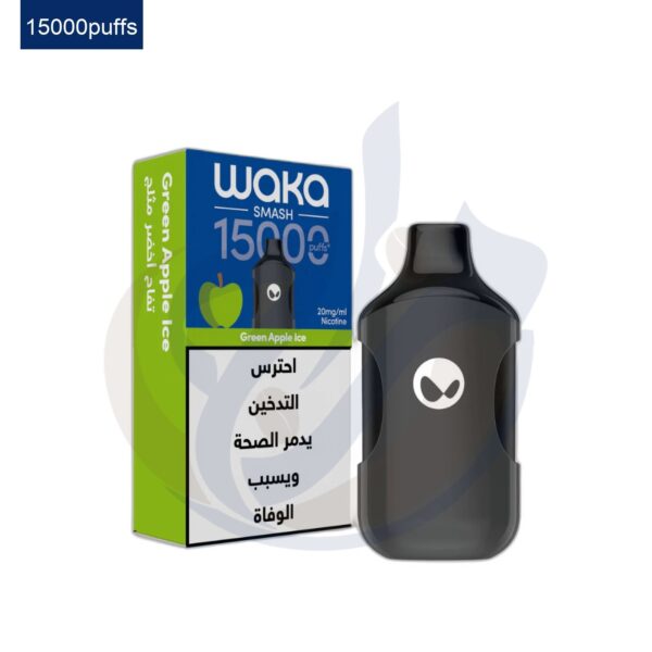 اشتري WAKA Smash 15K Green Apple Ice Disposable اونلاين – افضل اسعار وافضل شحن