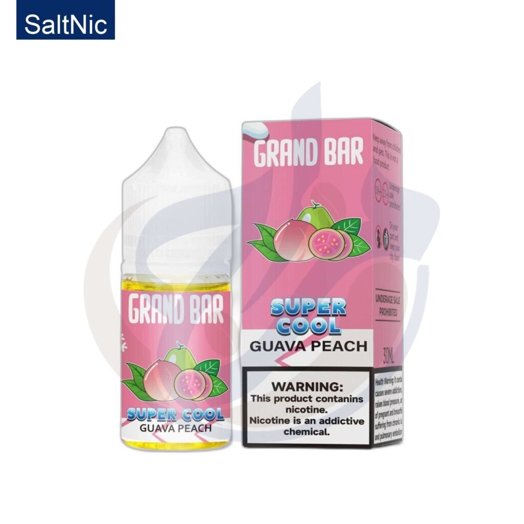 اشتري Grand Vape Super Cool SaltNic Guava Peach اونلاين – افضل اسعار وافضل شحن