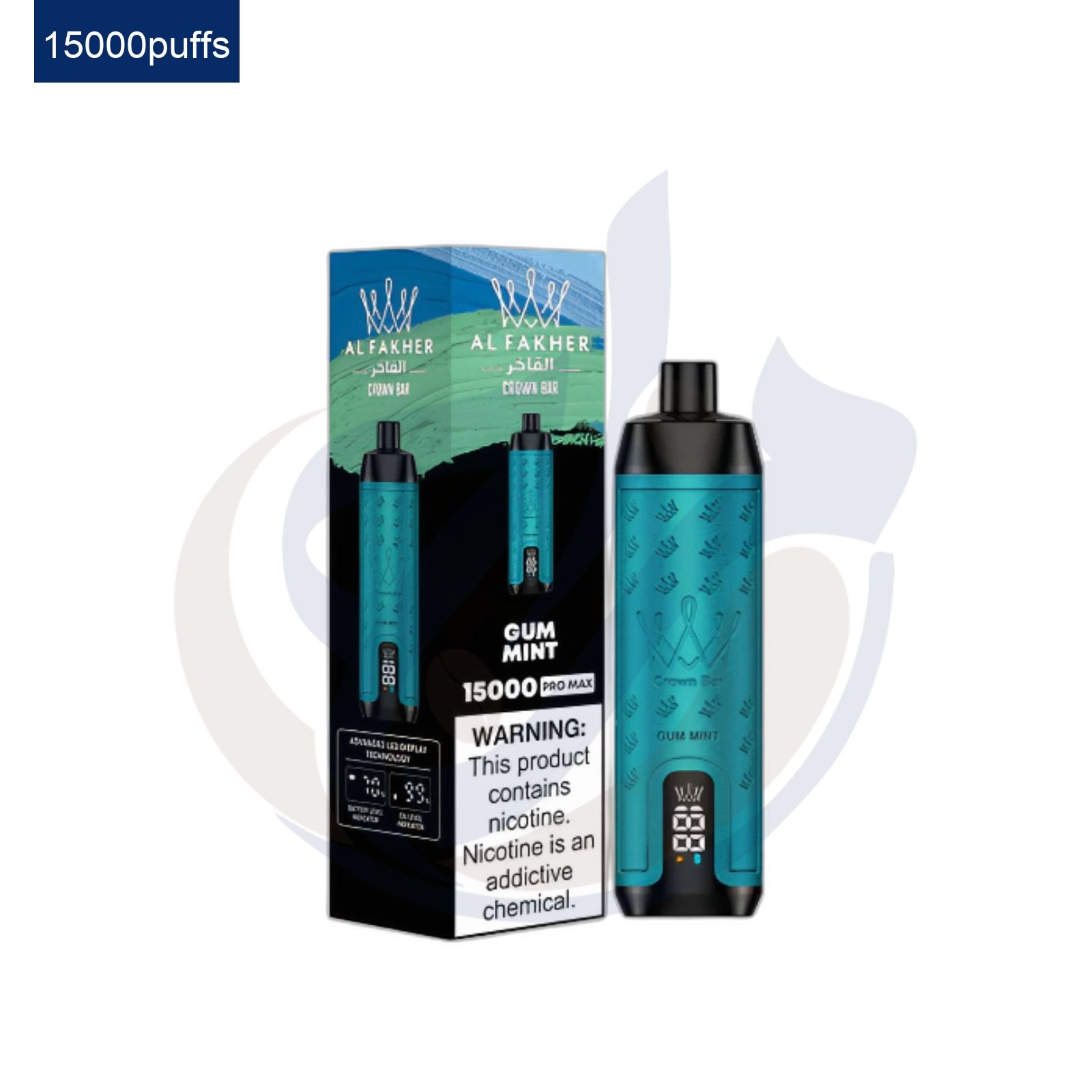 AL Fakher 15K Gum Mint Disposable اشتري AL Fakher 15K Gum Mint Disposable اونلاين – افضل اسعار وافضل شحن