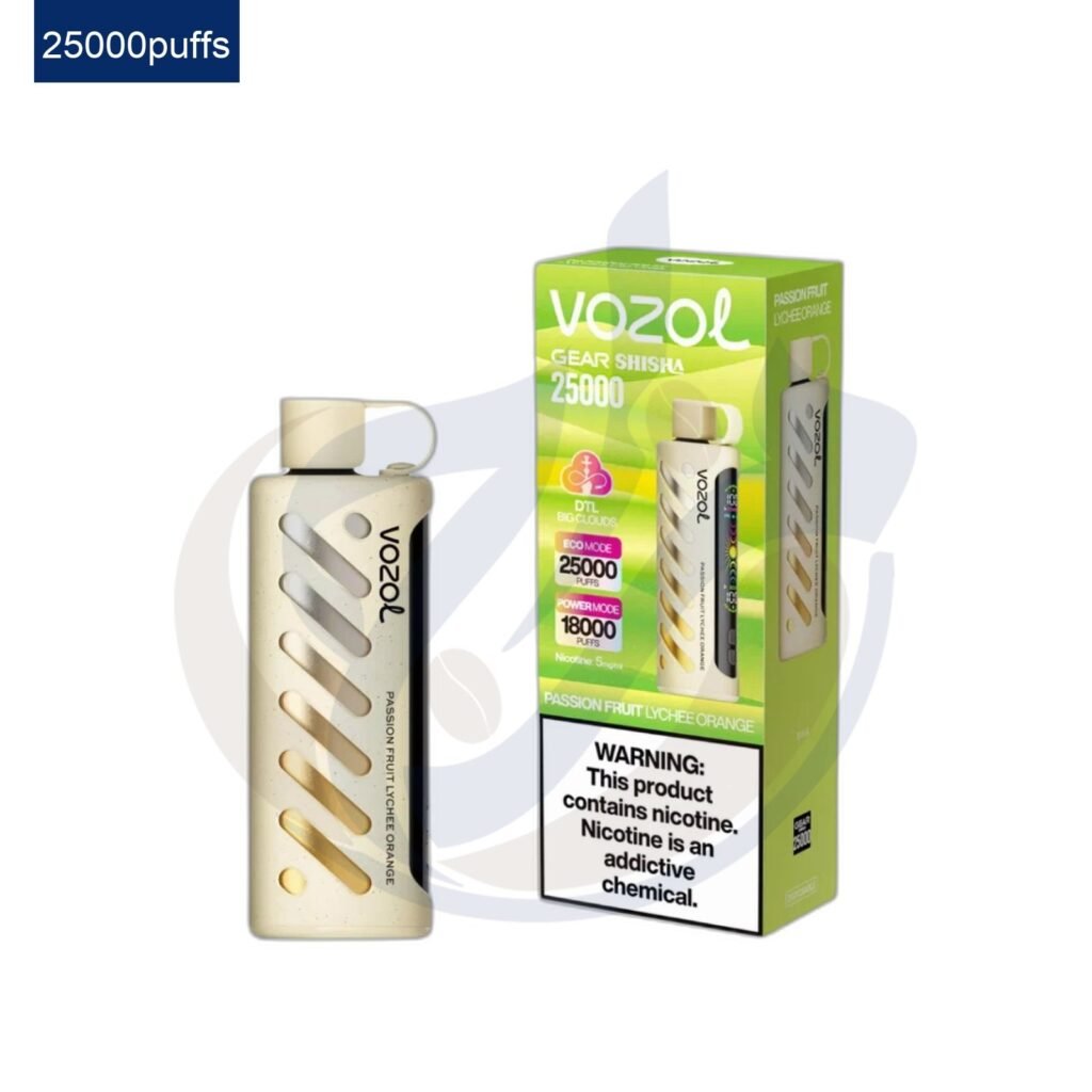 اشتري VOZOL Gear Shisha 25K Passion Fruit Lychee Orange Disposable اونلاين – افضل اسعار وافضل شحن