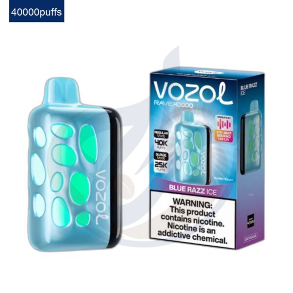 اشتري VOZOL Rave 40k Blue Razz Ice Disposble اونلاين – افضل اسعار وافضل شحن