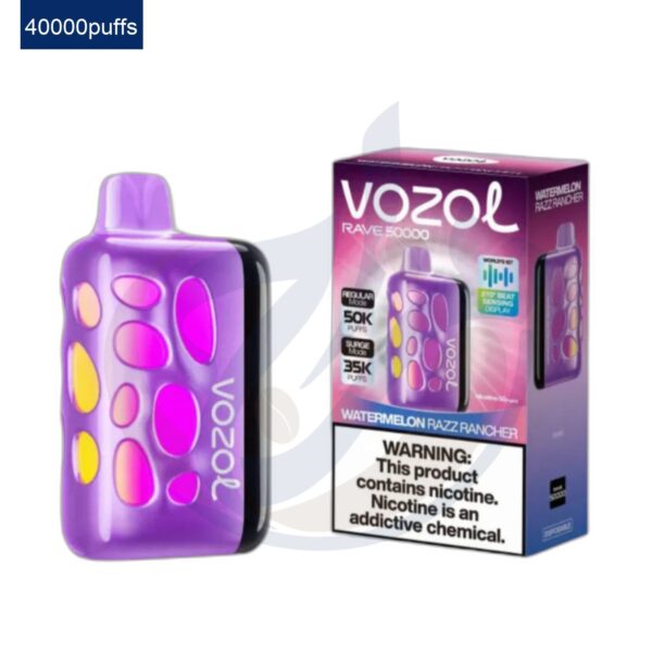 اشتري VOZOL Rave 40k Watermelon Razz Rancher Disposble اونلاين – افضل اسعار وافضل شحن