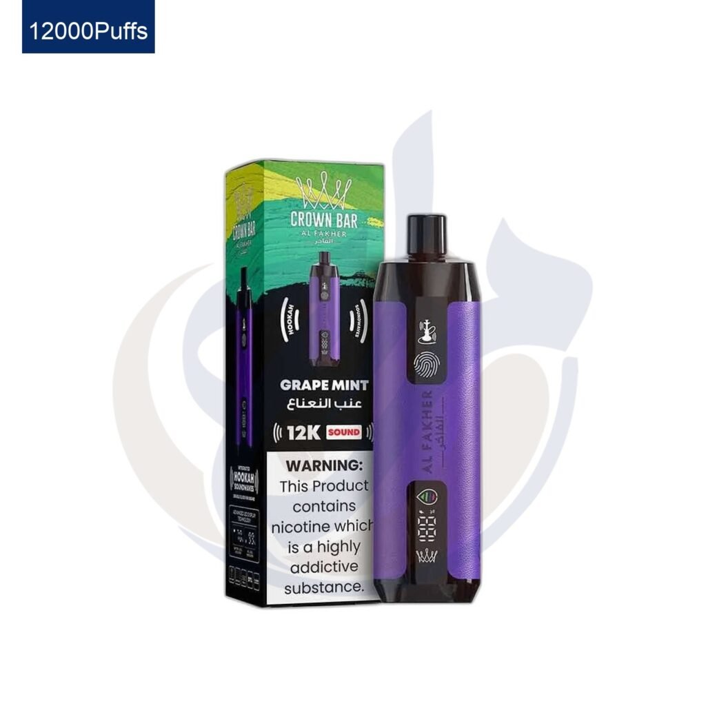 اشتري Al Fakher Crown Bar Alfakher Sound 12K Grape Mint Disposable اونلاين – افضل اسعار وافضل شحن