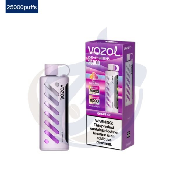 اشتري VOZOL Gear Shisha 25K Grape Ice disposable اونلاين – افضل اسعار وافضل شحن