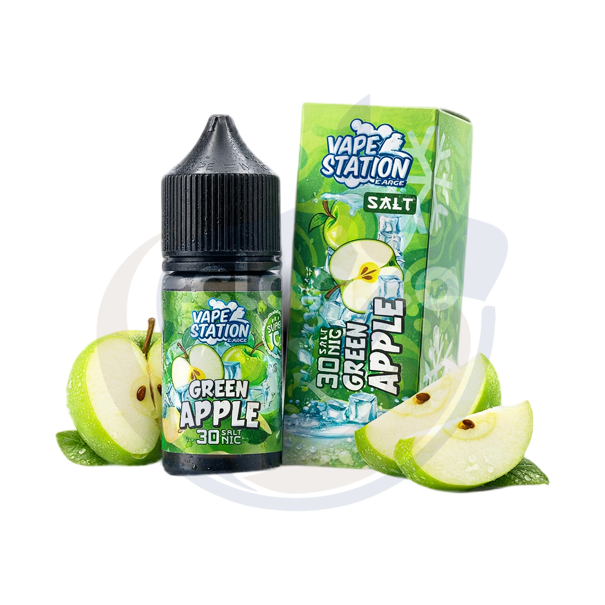 Vape Station Super Ice Saltnic Green Apple اشتري Vape Station Super Ice Saltnic Green Apple اونلاين – افضل اسعار وافضل شحن