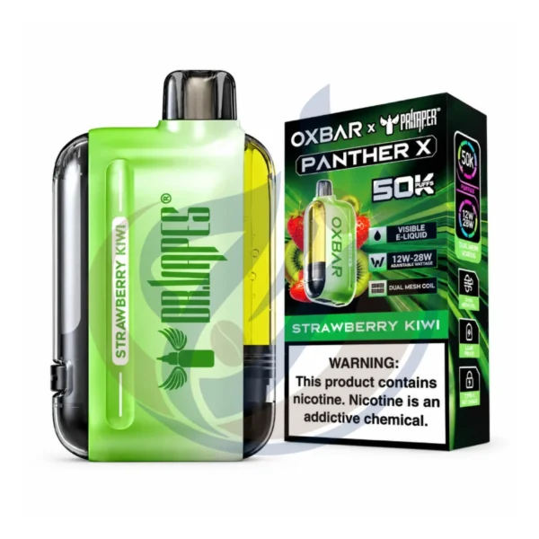 Dr vapes Oxbar 50k Strawberry Kiwi Ice Disposable أصلي من متجر المزاج أصل الفيب في مصر