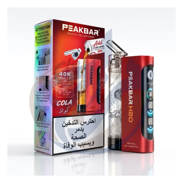 PeakBar H2O 40K Two Apple Disposable أصلي من متجر المزاج أصل الفيب في مصر