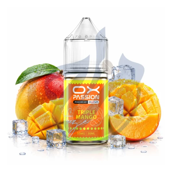 Verified genuine OX Passion SaltNic Super Cool Mango Lassi presented by El-Mazaj Egypt