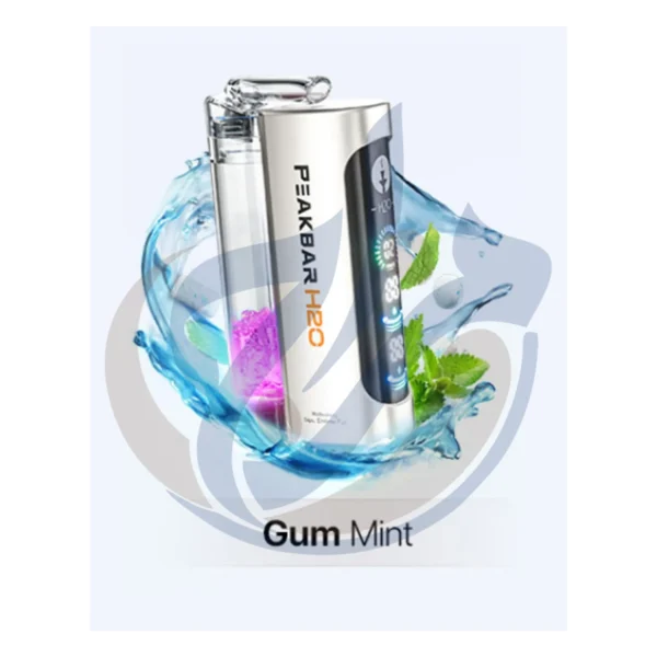 Verified genuine PeakBar H2O 40K Gum Mint Disposable presented by El-Mazaj Egypt