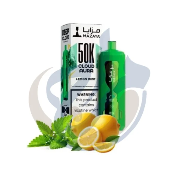 شراء Mazaya Cloud Aura 50K Lemon Mint Disposable أونلاين بضمان الأصالة من متجر المزاج El Mazaj Egypt