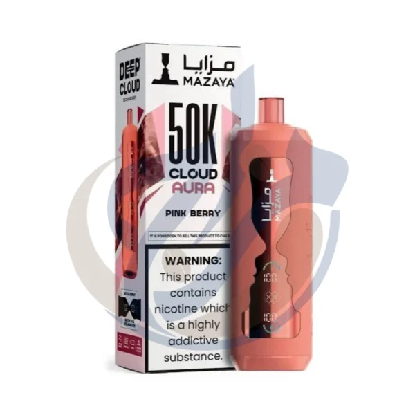 شراء Mazaya Cloud Aura 50K Pink Berry Disposable أونلاين بضمان الأصالة من متجر المزاج El Mazaj Egypt