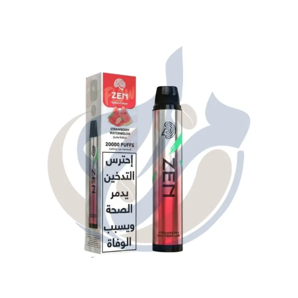 Official verified ZEN Pure 20k Strawberry Watermelon Disposable at El Mazaj Vape Shop Egypt