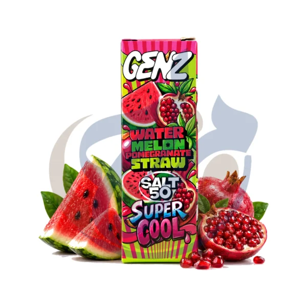 شراء GENZ Super Cool SaltNic Watermelon Pomegranate Straw أونلاين بضمان الأصالة من متجر المزاج El Mazaj Egypt