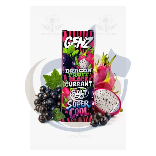 صورة منتج GENZ Super Cool SaltNic Dragon Fruit Black Currant عالية الدقة من متجر المزاج ستور مصر