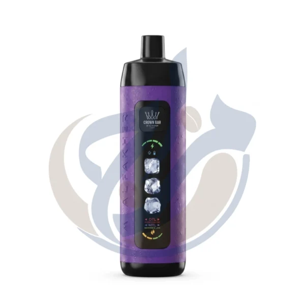 Crown Bar Alfakher Ice Adjust 25K Grape Berry Disposable deals and original stock at El Mazaj Vape Store
