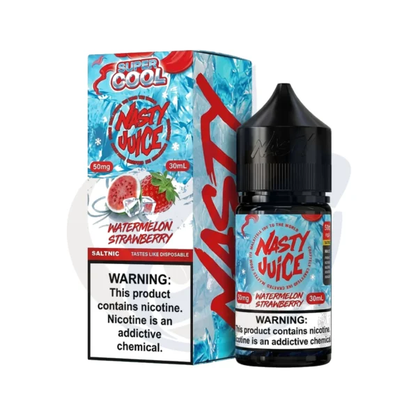 Authentic Nasty Juice Super Cool SaltNic Watermelon Strawberry product photo from El Mazaj Smoke & Vape Egypt