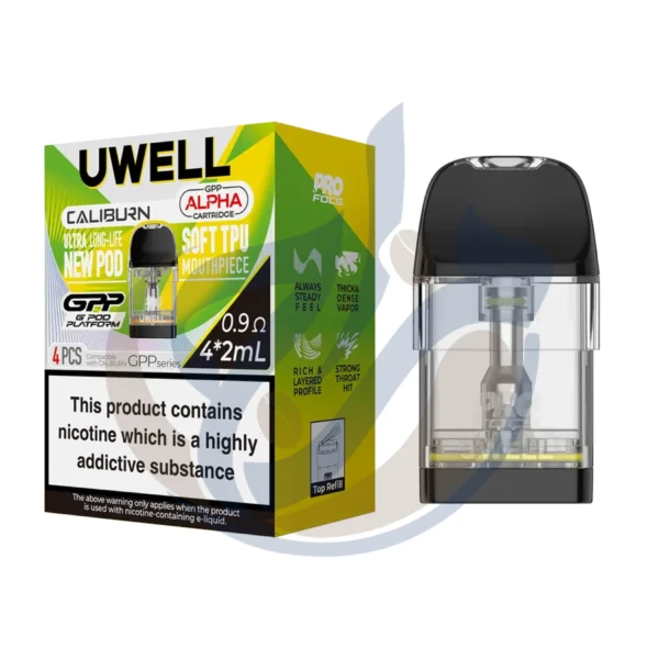 Verified genuine Uwell Caliburn GPP Alpha Cartridge presented by El-Mazaj Egypt
